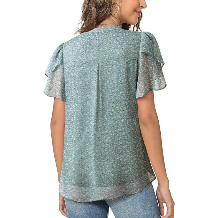Chiffon Puff Sleeve Blouse